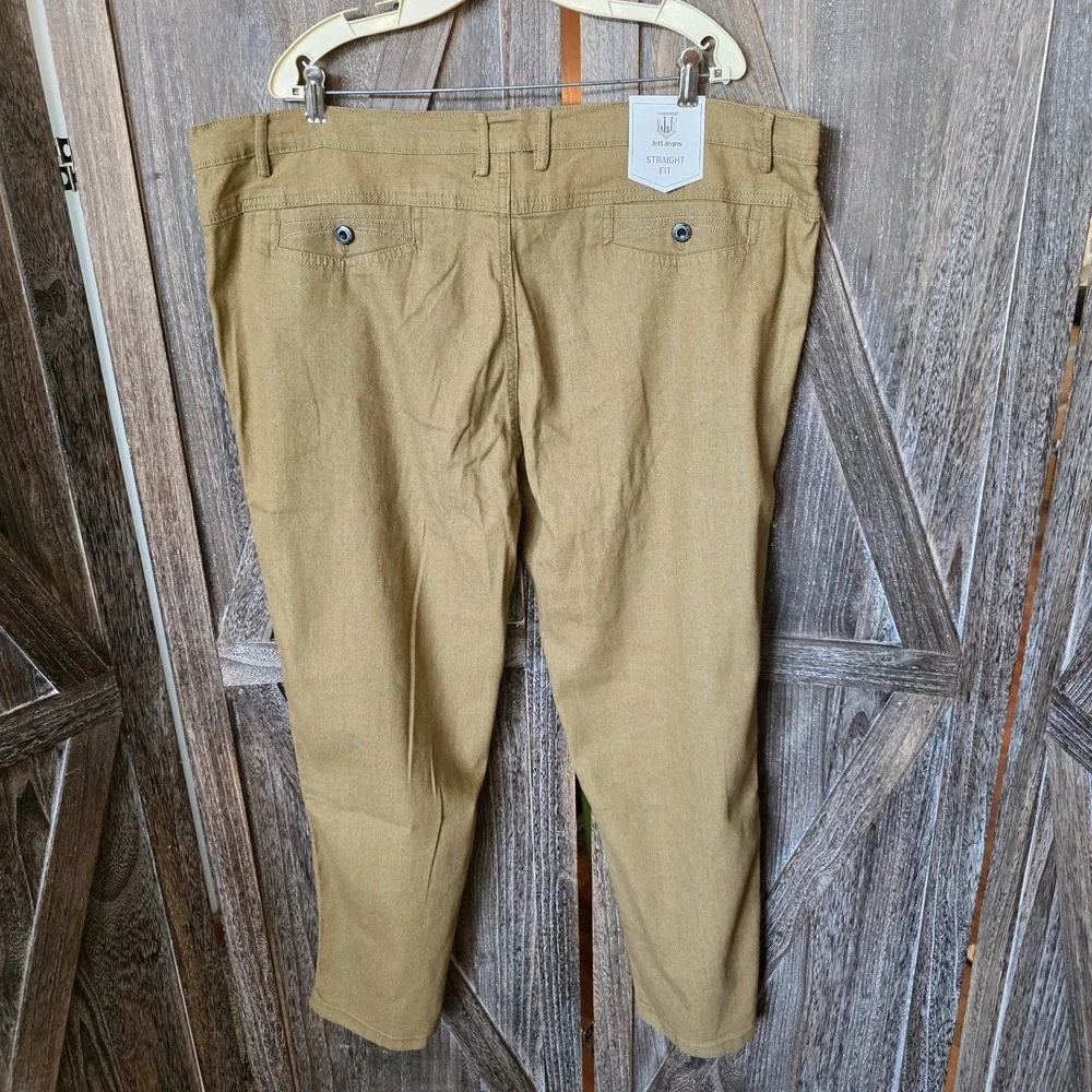 Jett Jeans Pants Men's Size 4XL 30.5 Inseam Brown Straight Leg Chinos Khakis